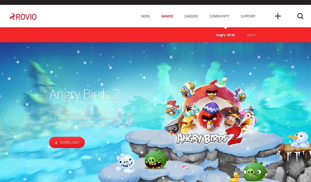 Angry Birds - Main page