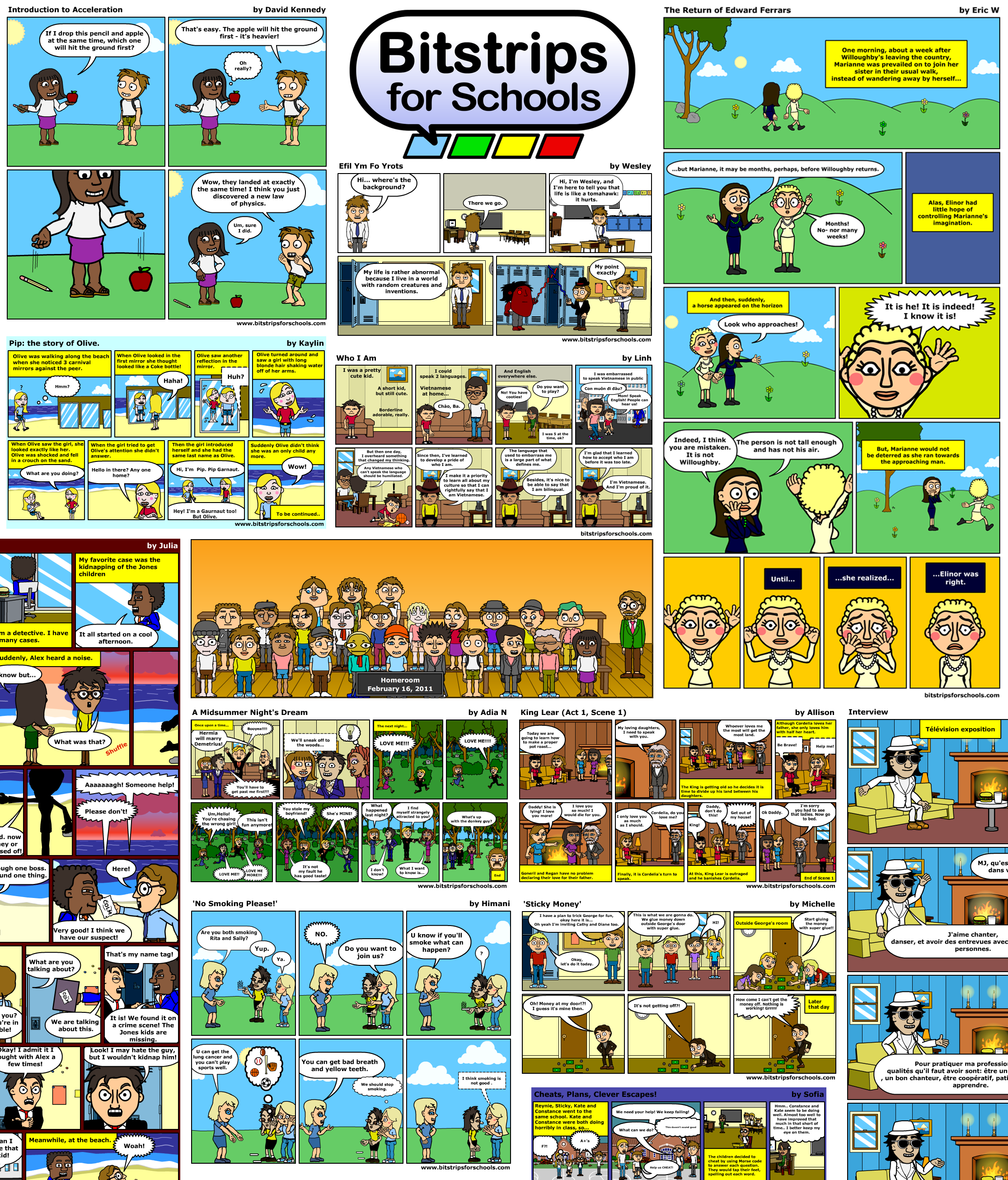 Bitstrips for Schools student collage