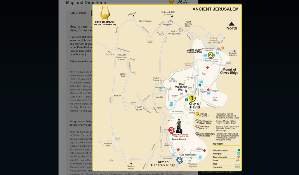 City of David - Map