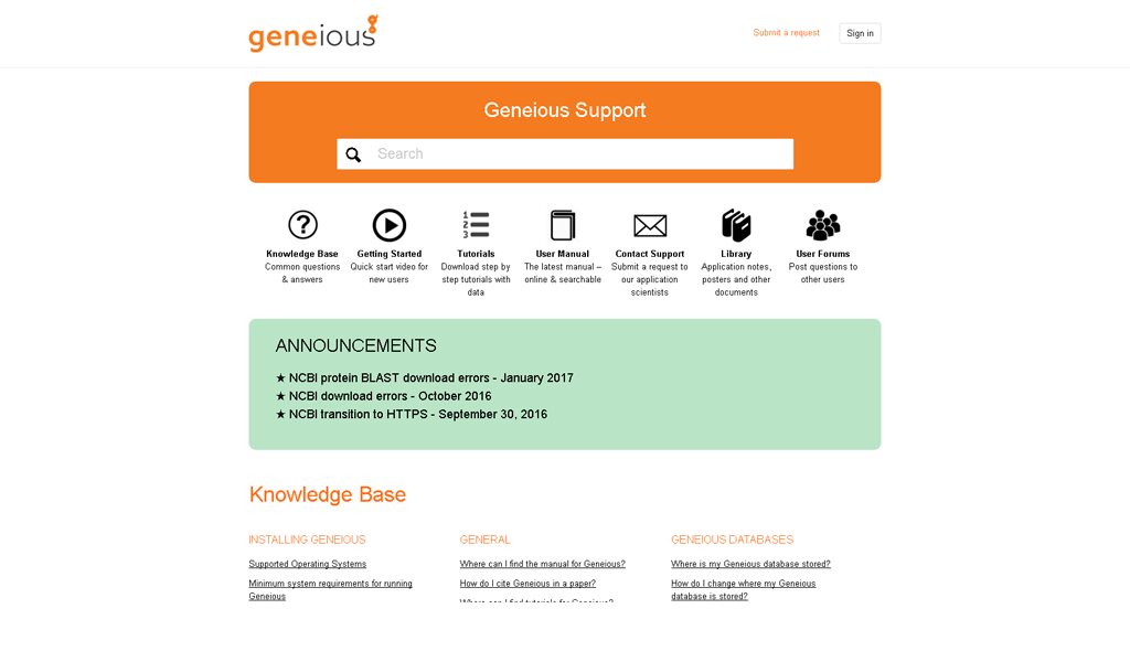 Geneious - support