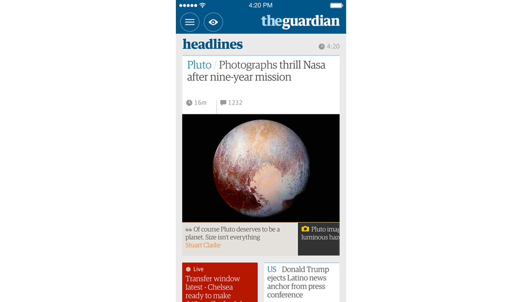 Guardian - iPhone app 1