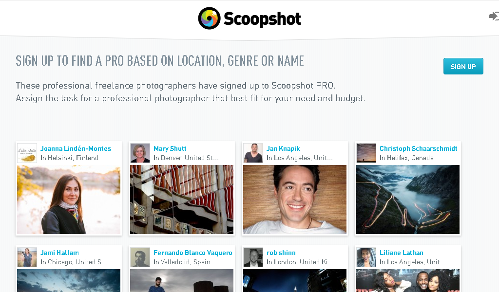 Scoopshot - Photographers