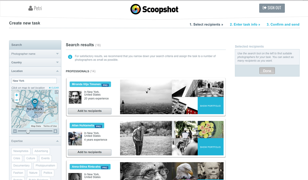 Scoopshot - Platform