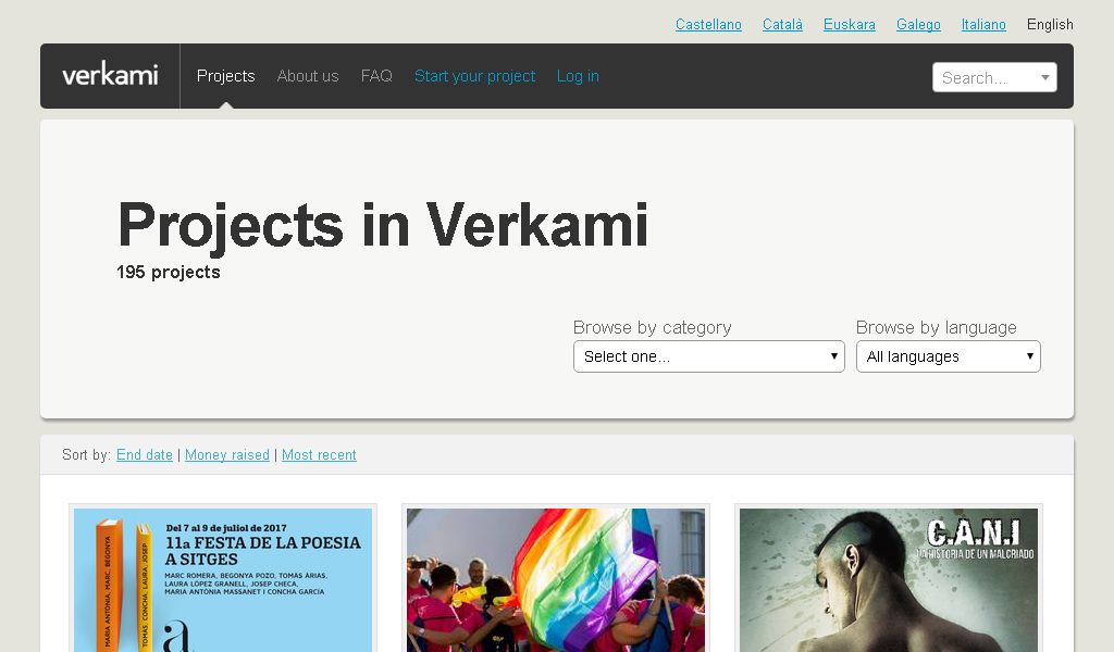 Verkami - Projects