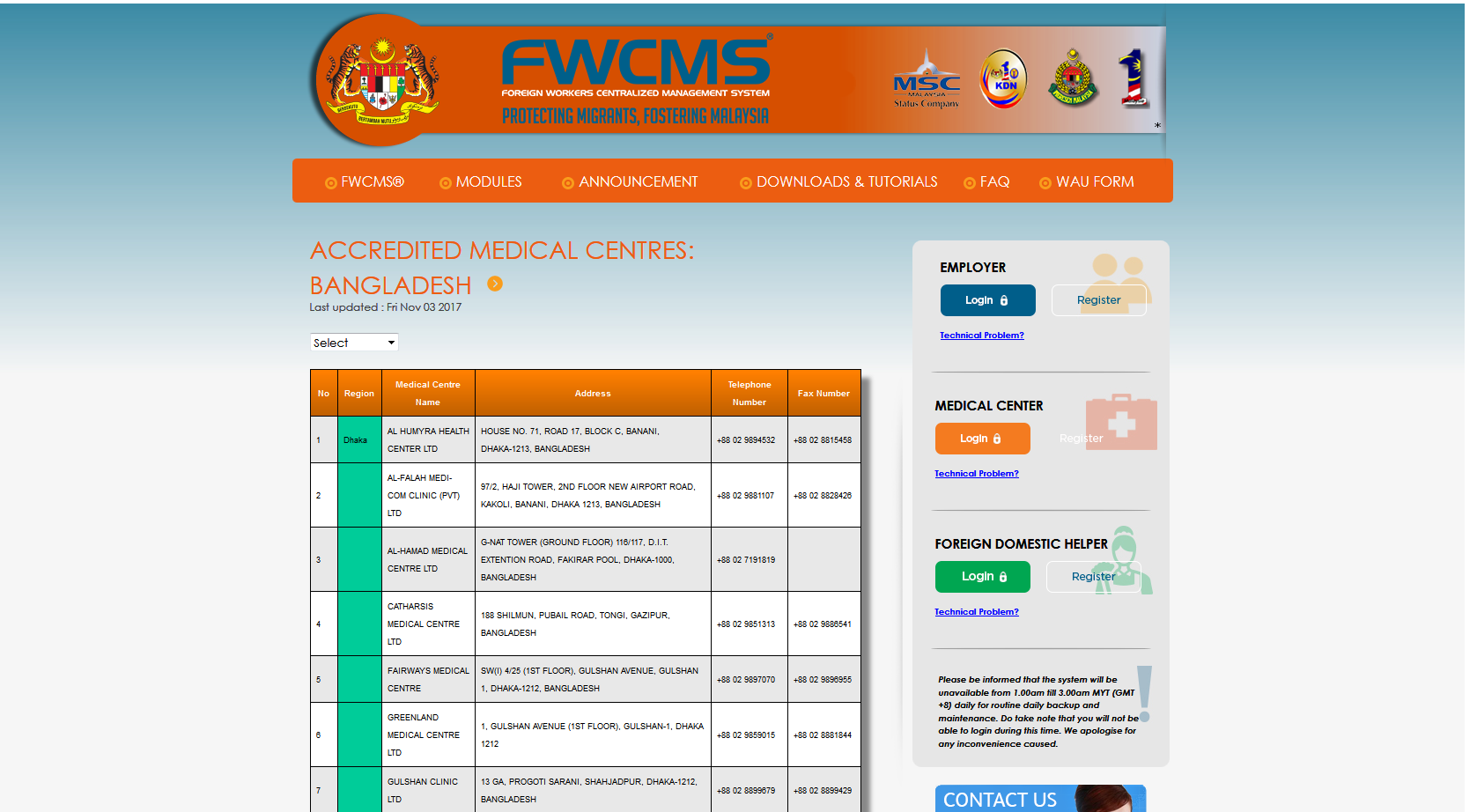 FWCMS - List