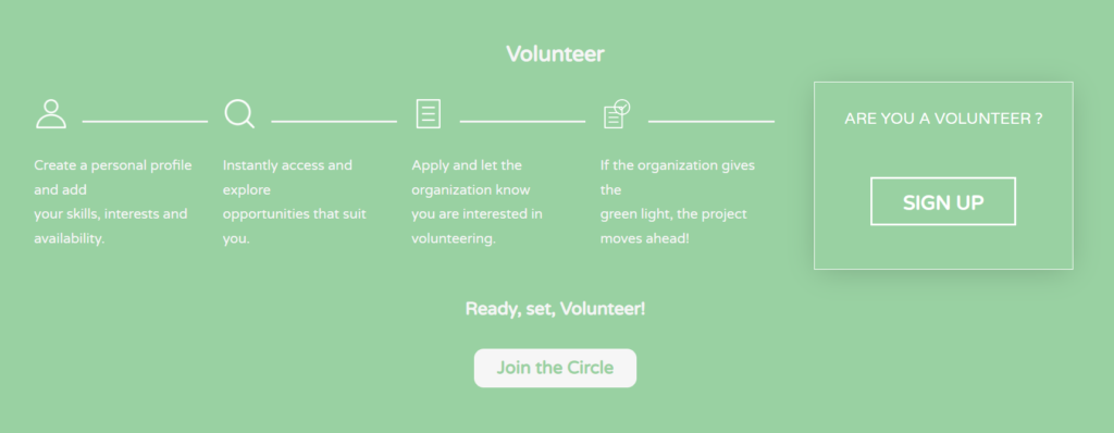 Volunteer circle website 1