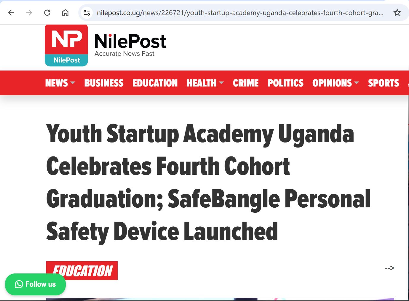 SafeBangle in the news after the launch